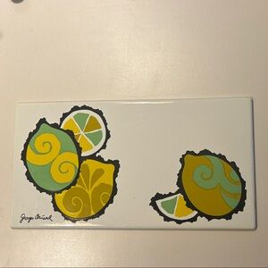 Citrus Swirl Wall Art by Georges Braird- Yellow and Green lemon/lime